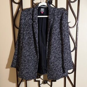Women's Black and White Blazer - Excellent Condition